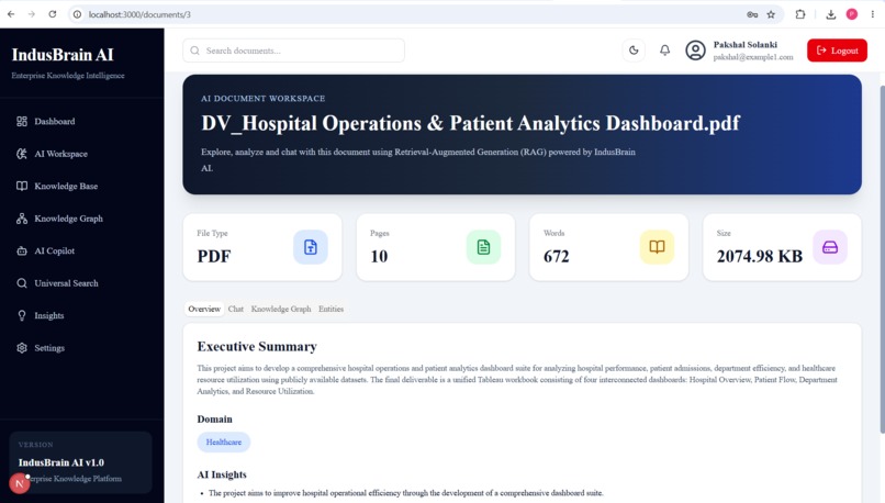 IndusBrain AI – Enterprise Knowledge Intelligence Platform – screenshot 14