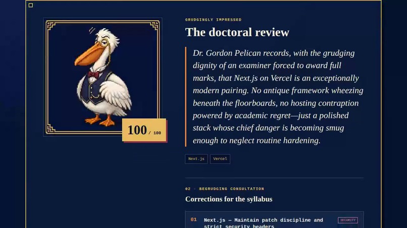 Roast My Stack: Dr. Pelican Will See You Now – screenshot 3