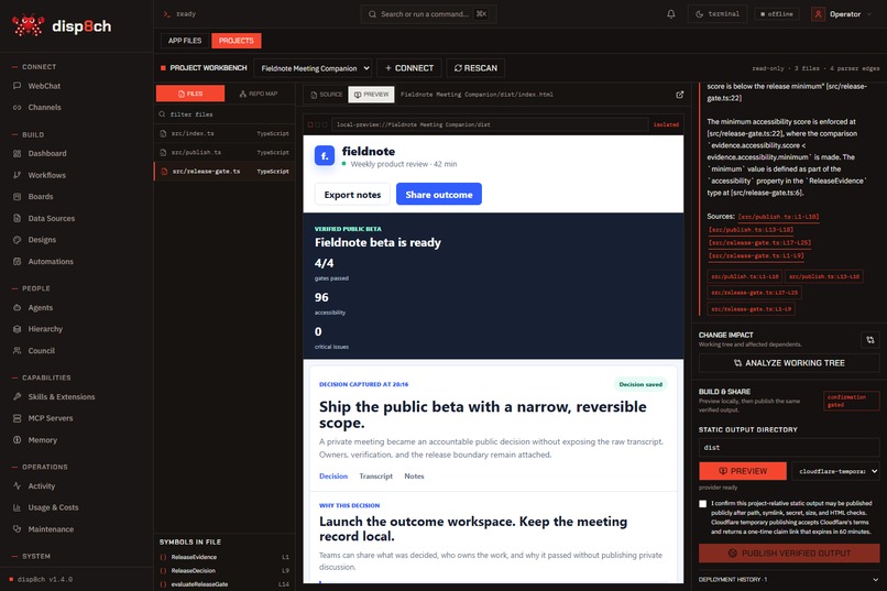 Disp8ch: Where AI Teams Finish the Work – screenshot 8