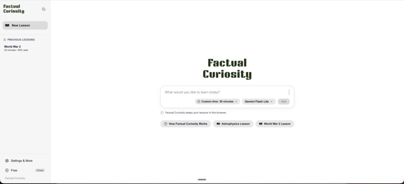 Factual Curiosity  – screenshot 1