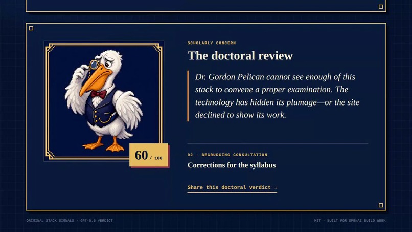 Roast My Stack: Dr. Pelican Will See You Now – screenshot 4