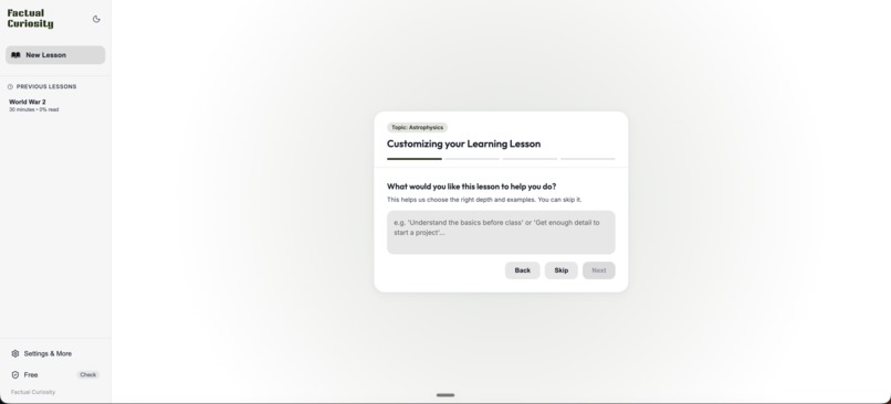 Factual Curiosity  – screenshot 3