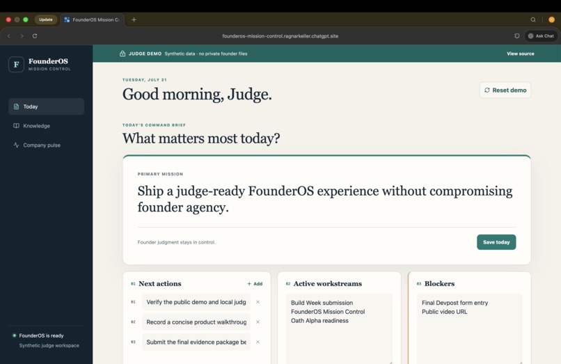 FounderOS – screenshot 1