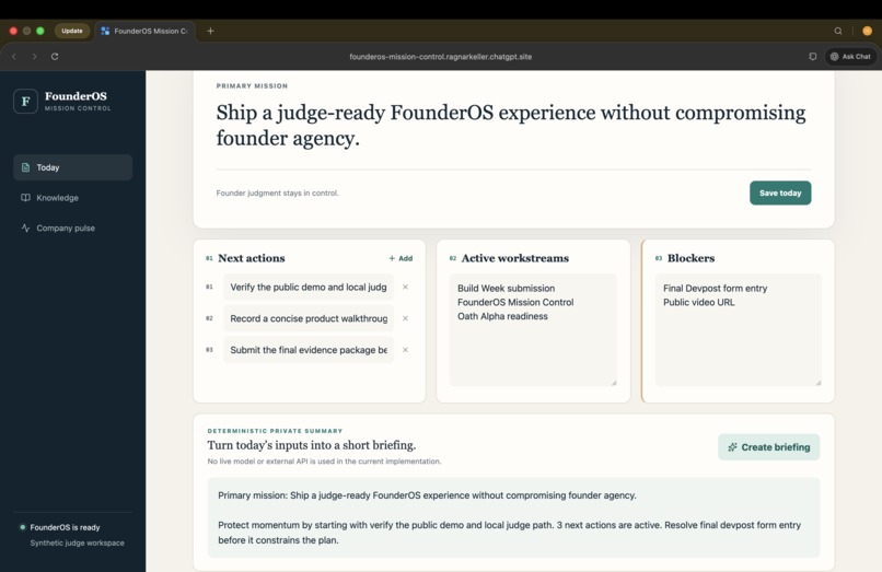 FounderOS – screenshot 2