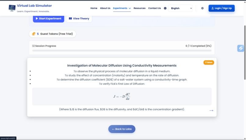 Vitual lab simulator – screenshot 2