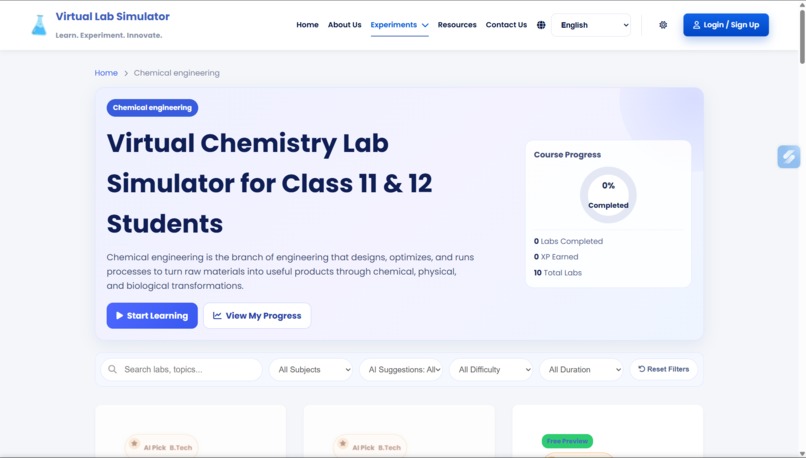 Vitual lab simulator – screenshot 6
