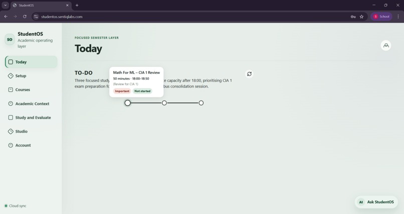 StudentOS – screenshot 2