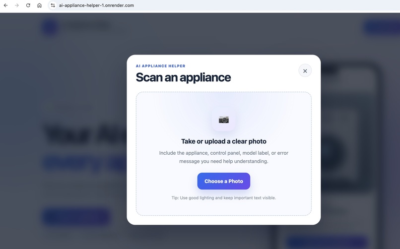 AI Appliance Helper – screenshot 2