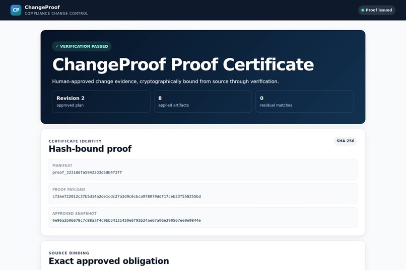 ChangeProof – screenshot 7