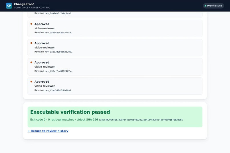 ChangeProof – screenshot 9