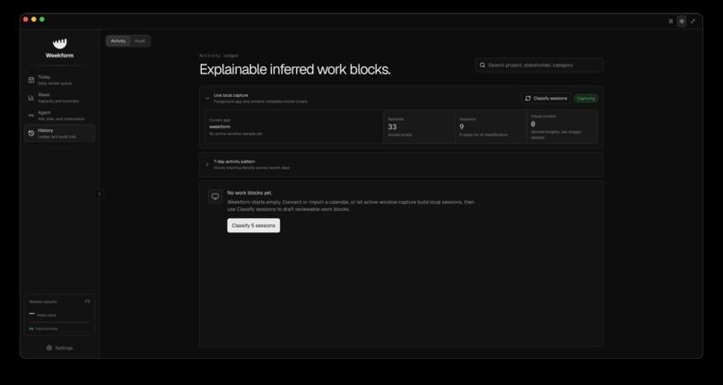 Weekform – screenshot 3