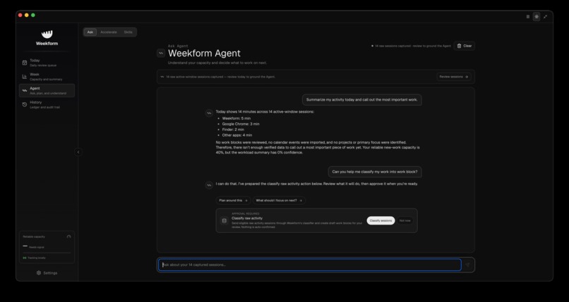 Weekform – screenshot 5