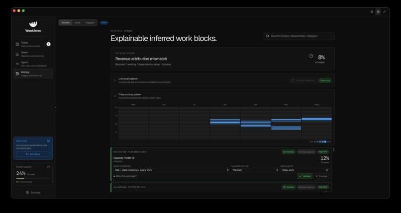 Weekform – screenshot 7