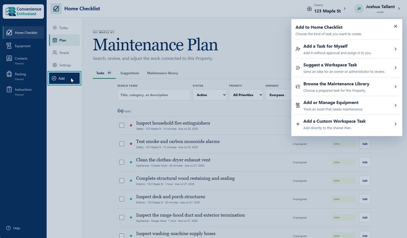 Convenience Enthusiast: Home Maintenance Checklist – screenshot 1