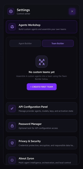 Zyron — Multi-Agent AI Platform for Android – screenshot 5
