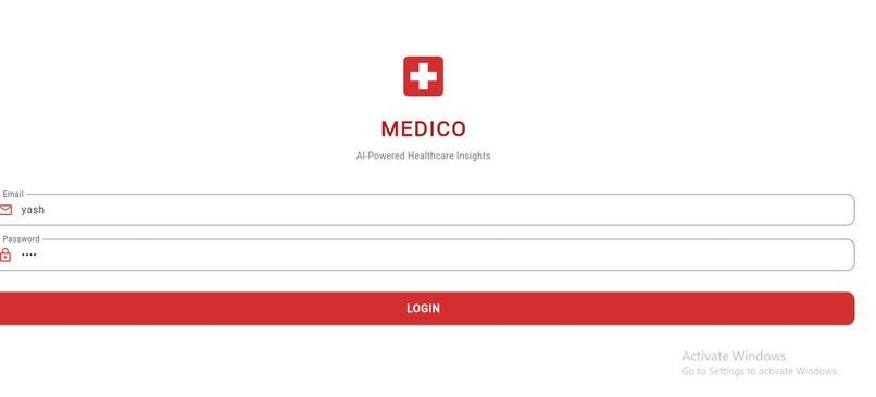 medico ai symptom analyser app – screenshot 1