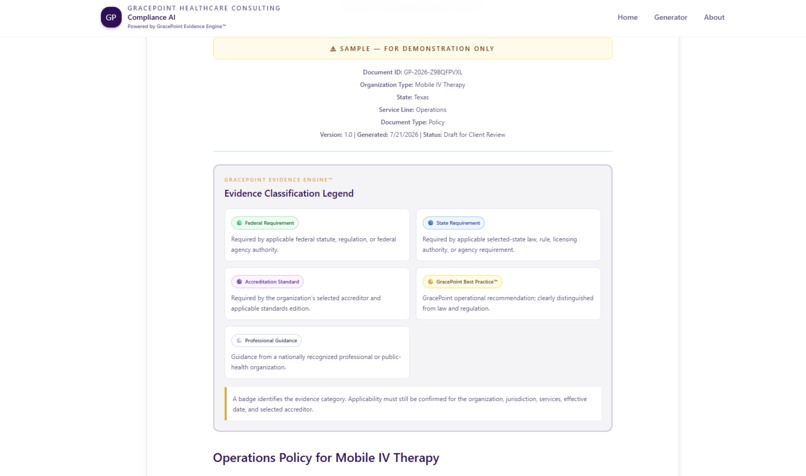 GracePoint Compliance AI™ – screenshot 3