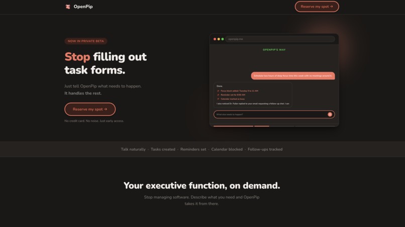 OpenPip - Open Performance Improvement Plan – screenshot 1