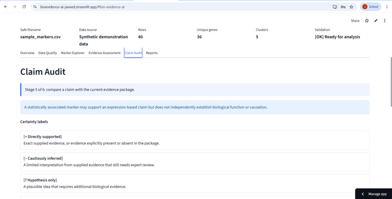 BioEvidence AI – screenshot 3