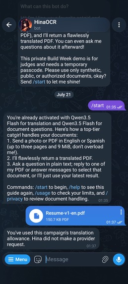 Hina OCR Telegram Bot – screenshot 4