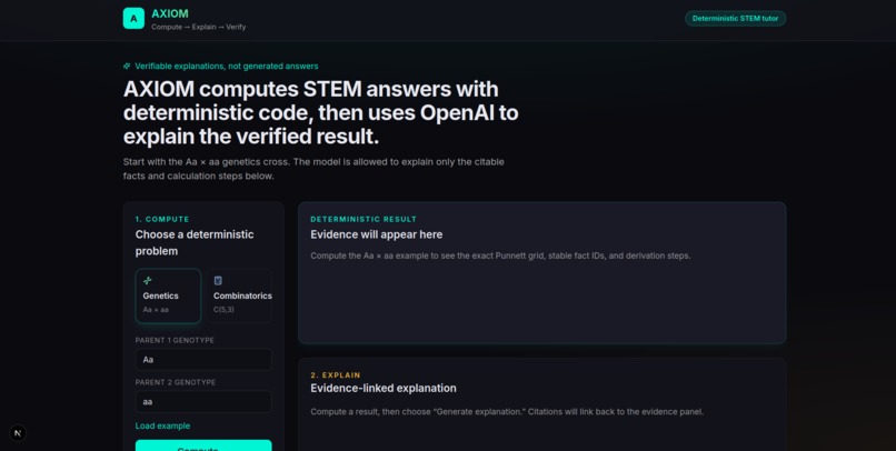 AXIOM AI — Dual-Engine Combinatoria – screenshot 3