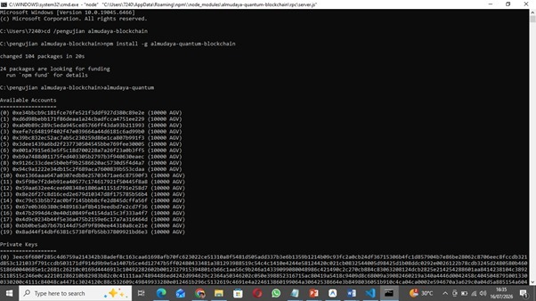 Almudaya Quantum Blockchain – screenshot 2