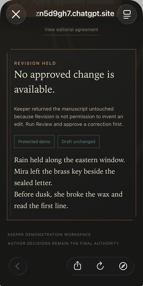 Keeper: Canon-Safe Editorial Workspace – screenshot 2