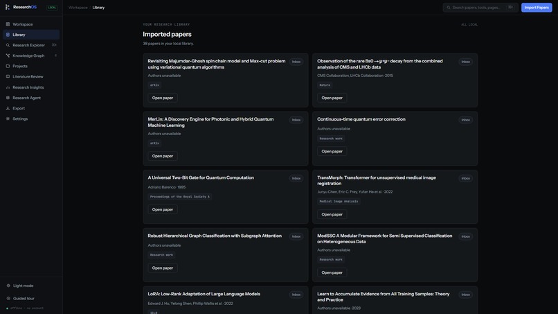 ResearchOS – screenshot 2