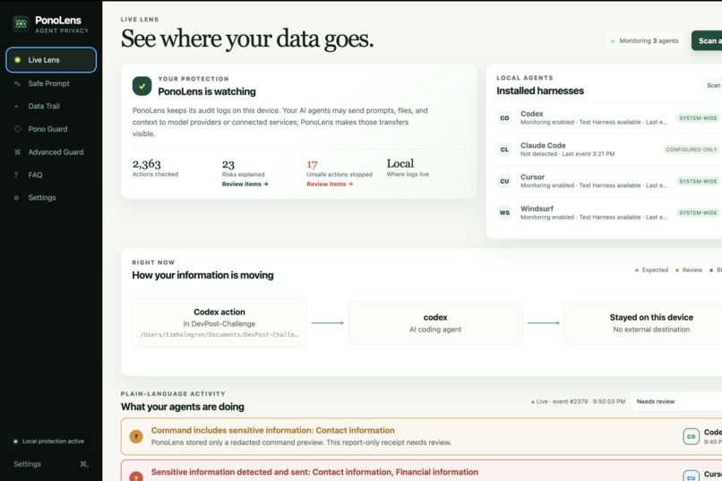 Ponolens - Local AI Agent Monitor – screenshot 5