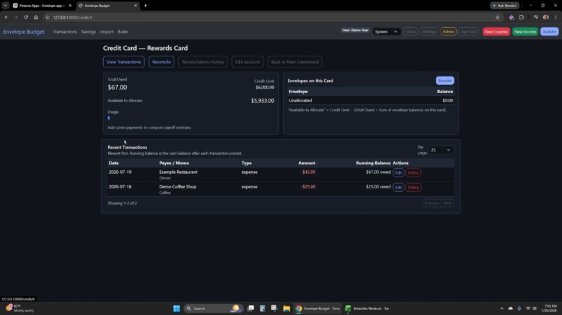 Perfii the Customizable Budgeting App – screenshot 2