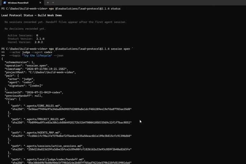 Lead-Protocol: Continuity for AI Coding Agents – screenshot 2