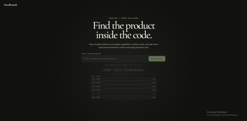 NextBranch – screenshot 1