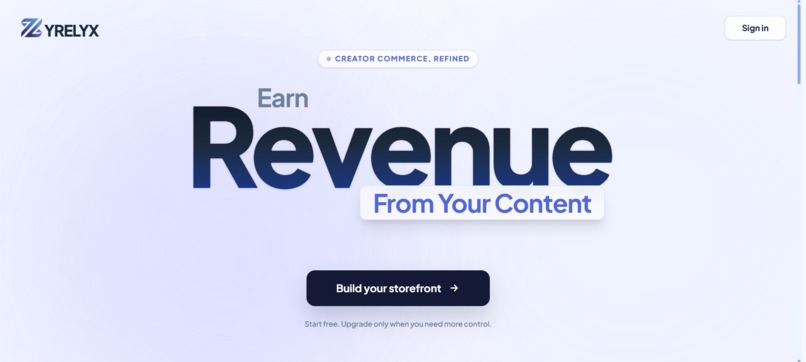 Zyrelyx Creator Storefront & Asset Monetization Ecosystem – screenshot 4