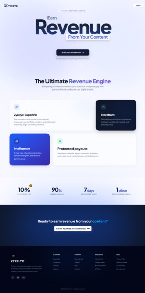 Zyrelyx Creator Storefront & Asset Monetization Ecosystem – screenshot 5