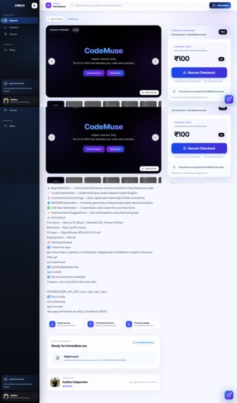 Zyrelyx Creator Storefront & Asset Monetization Ecosystem – screenshot 6