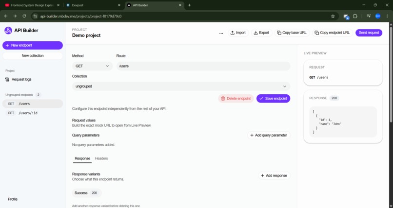 API Builder – screenshot 5