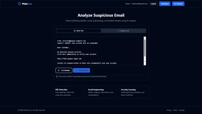 PhishLens AI – screenshot 1