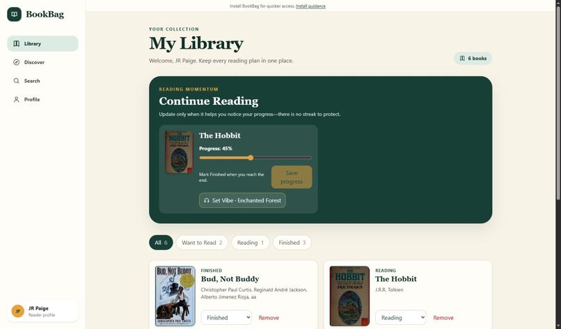 BookBag – screenshot 2