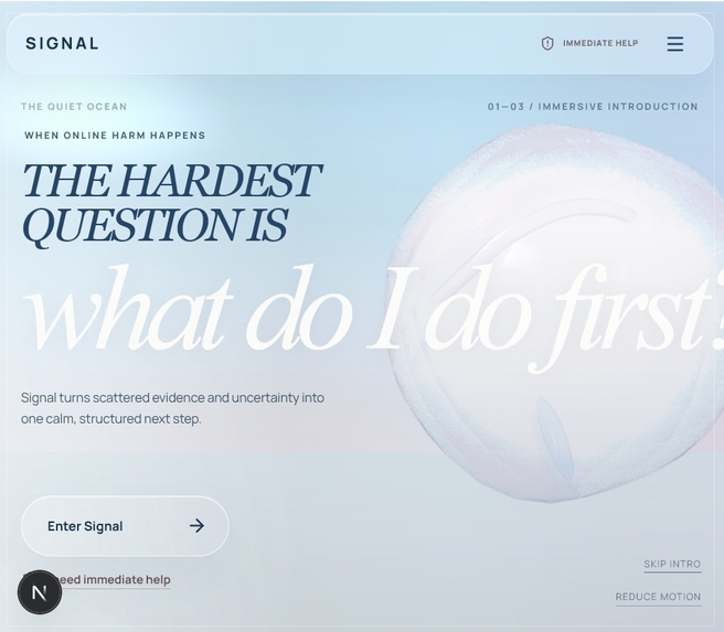 Signal Crisis Navigation App – screenshot 1