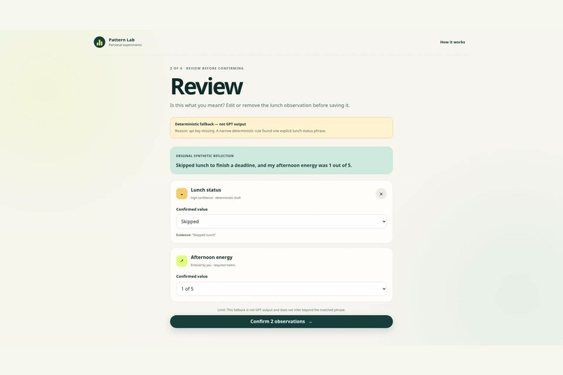 Personal Pattern Lab – screenshot 2