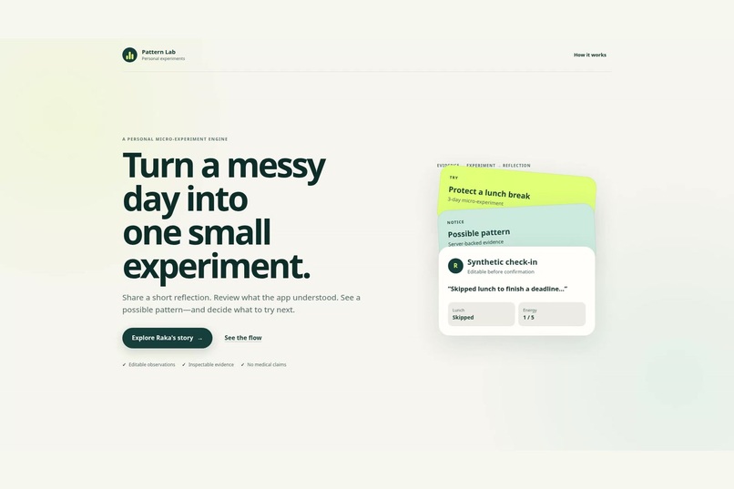 Personal Pattern Lab – screenshot 1
