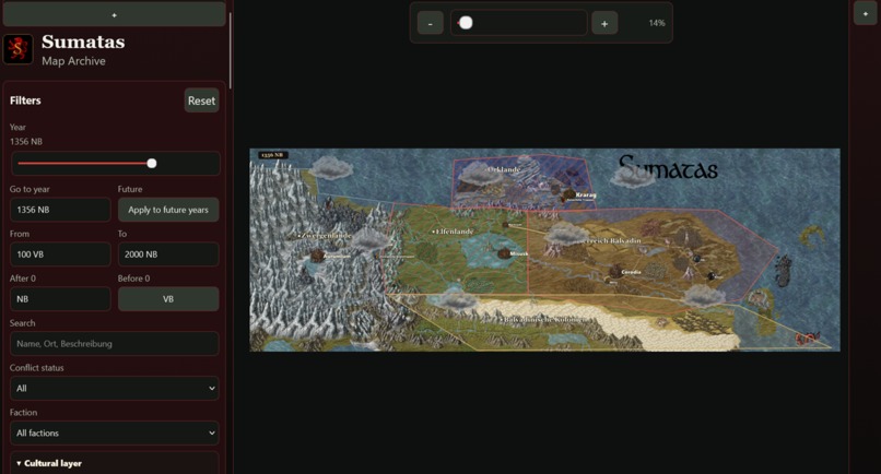 Sumatas Worldbuilding Platform – screenshot 1