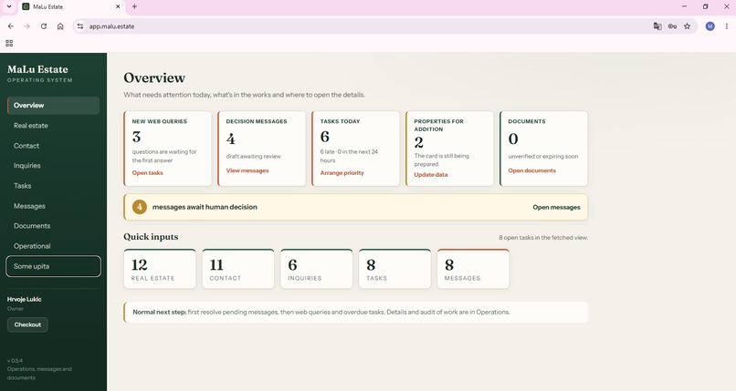 MaLu Estate AI Agency OS – screenshot 2