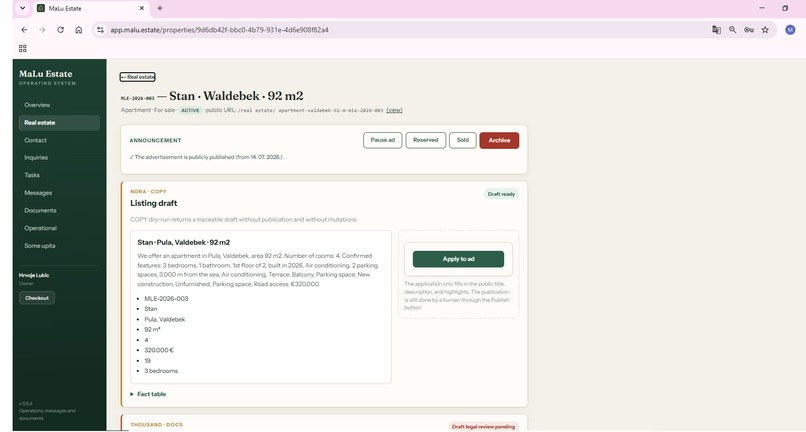 MaLu Estate AI Agency OS – screenshot 5