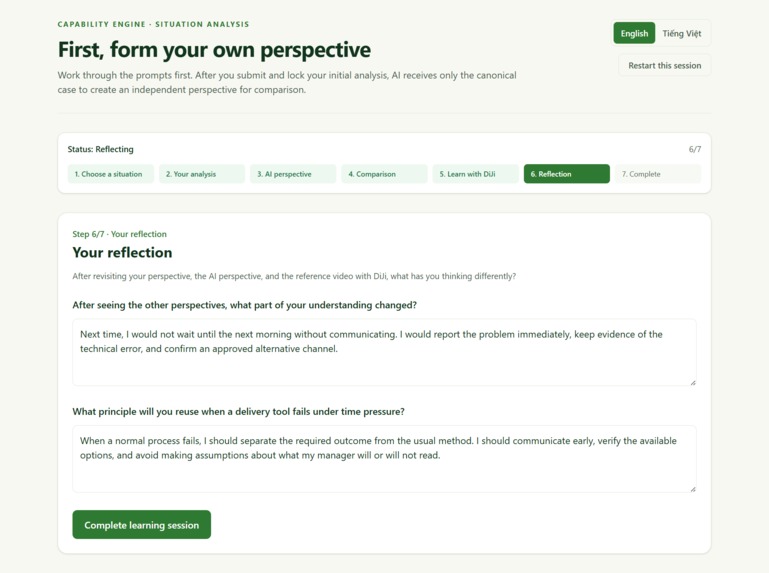 Capability Engine – Situation Analysis – screenshot 1