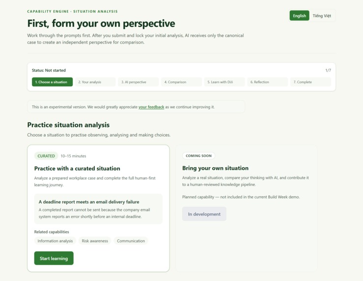 Capability Engine – Situation Analysis – screenshot 2