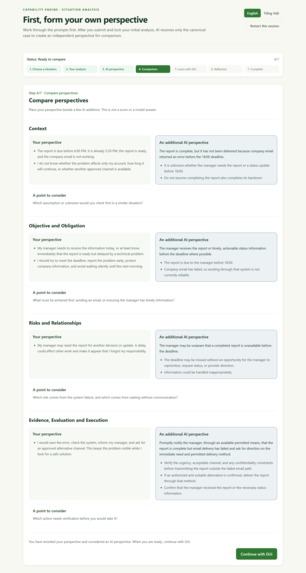 Capability Engine – Situation Analysis – screenshot 4