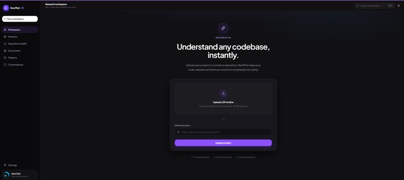 AI Feature Documentation Generator – screenshot 1
