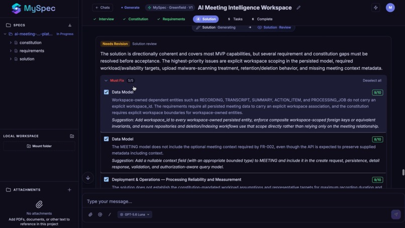 MySpec – screenshot 5