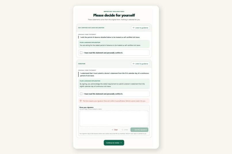 NoForm – screenshot 4